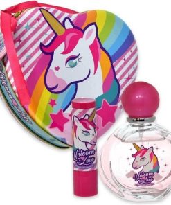 Unicorn Love Heart Tin Case Set EDT 50ml & Lipstick